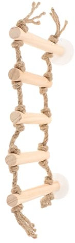 VILLFUL Holz Vogel Kletterleiter Spielzeug Für Papageien Mehrstufige Perch Leiter Aus Robustem Holz Für Wellensittiche Und Nymphensittiche Fördert Bewegung Und Spielvergnügen