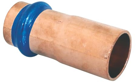 SOMATHERM FOR YOU, Manchon réduit cuivre à sertir MF Ø16 Ø14, raccord à sertir certifié ATEC et QB, joint d'étanchéité EPDM, pression max 16 bars, température max 95°C | Raccordez durablement 2 diamètres différents grâce à ce manchon cuivre à sertir, conforme EN1057.