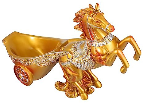 AJYBYUKJ Weinregal, Levemolo 1 Stück Pferdewagen Weinregal Krippe Kunsthandwerk Weinhalter Tierfigur Tierwein Desktop Flaschenregal aus synthetischem Harz Beauty Comes