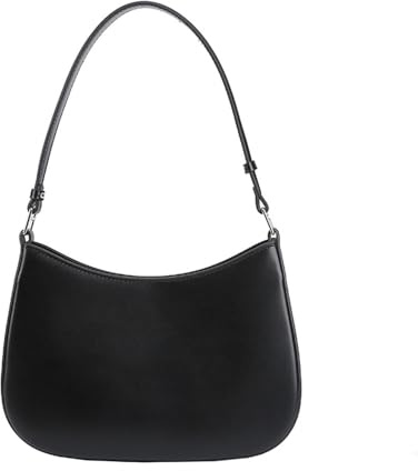 ANNI RIEL Piccola borsa a tracolla in pelle per le donne pochette moda mezzaluna borsa a tracolla borsa ascellare borsa da donna, Nero , Small