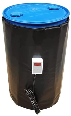 Black, Oil Drum Electric Heating Jacket Multifunctional Durable Metal Oil Drum Heater with 0~150℃ Adjustable Temp Flexible Heating Jacket Ideal for Oil Drum Heating