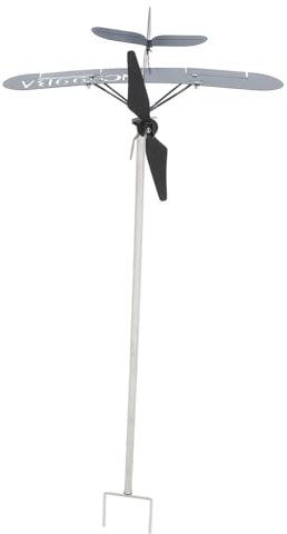 SEWOART Girouette en Métal pour Avion Outil De Mesure Décoratif pour Toit De Jardin Taille 1 Pièce