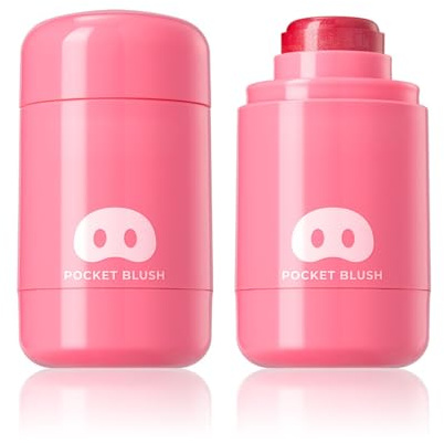 Rouge à joues en crème de poche Multi Stick pour les lèvres et les joues Rouge à lèvres et joues Maquillage. Contour Stick à Double, Pocket Blush 8g (D, 1)