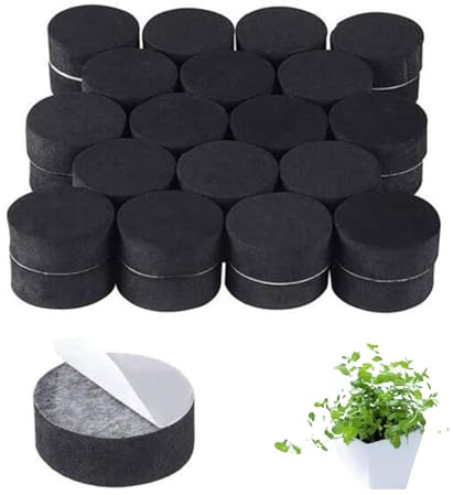 60 Pieds Tampon Caoutchouc sous Pot de Fleur Patin Caoutchouc Pied Pot de Fleur Invisible Planter Feet CaoutchoucAdhesif idéaux pour Protéger Vos Sols et Surfaces des Rayures Causées par Les Pots