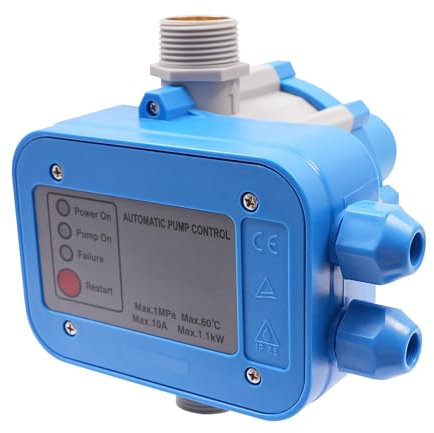 Druckwächter Druckschalter 10bar 1100W Pumpensteuerung, Elektronischer Druckschalter Wasserpumpe Gartenpumpe für Hauswasserwerk Tiefbrunnenpumpen Gartenbewässerung IP65