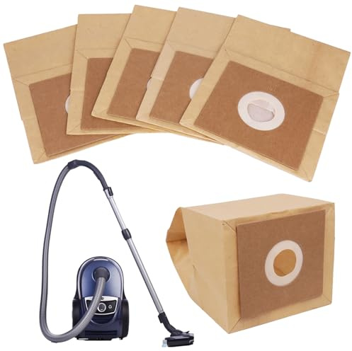 5 Pack Vacuum Cleaner Bags Compatible with Bush Model VCB35B15C1J7W-70 VYTRONIX RBC02 BC-402 BC-501 Argos Value VC-401 VC-402, Strong Paper Vacuum Cleaner Dust Bags, Vacuum Cleaner Accessories
