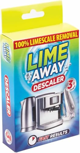 UKDeals Direct® Lime Away Lot de 3 détartrants tout usage – Élimine le calcaire des petits appareils tels que les machines à café, les bouilloires, les fers à repasser, les pommeaux de douche et plus