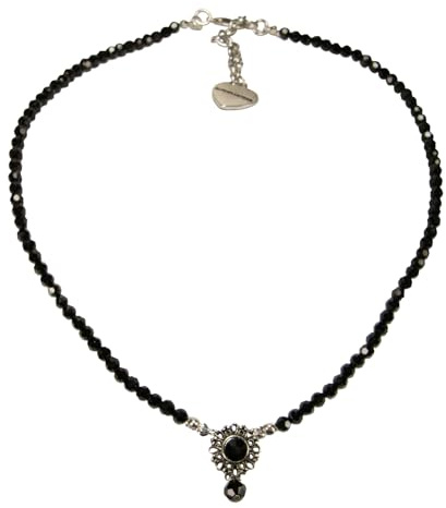 Alpenflüstern Collana per costume tradizionale bavarese Helena – elegante collana tradizionale – gioiello da donna nostalgico, in filigrana (colori tradizionali) DHK318, Zinco