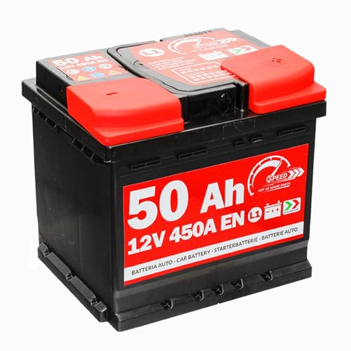 Speed Batterie de voiture L1 50 Ah 12 V 450 A EN pôle positif à droite +DX 207x175x190 mm équivalent 40 44 50 52 Ah