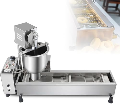 Macchina Automatica A Ciambelle, Friggitrice Per Ciambelle Commerciale In Acciaio Inossidabile Con Produttore Di Ciambelle Hopper 7l, Produttore Di Ciambelle Mini Con Stampi A 3 Dimensioni