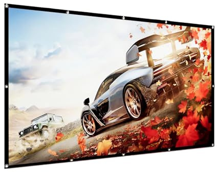 Pantalla de proyector portátil 4K HD de 100 pulgadas para exteriores, plegable y sin arrugas, ajustable 16:9, de 60 a 200 pulgadas, ideal para eventos escolares en casa, reuniones, fácil configuración