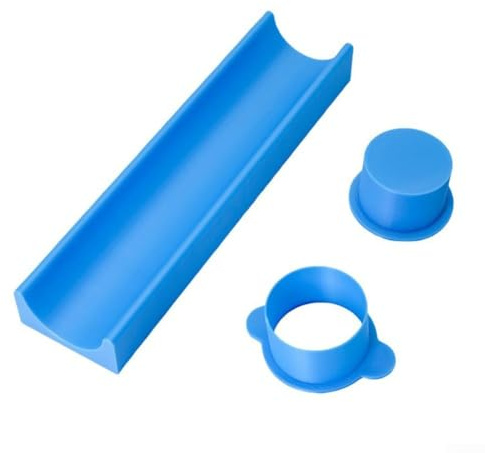 Set of Cake Molds with 2 Inch Cutter and 9 Inch Tray for Uniform Shaping of Cakes, Cookies, Brownies, and More in One Kit (blue)
