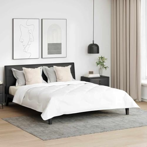 Almohada de Poliéster, Comodidad Superior y Estilo Moderno, almohadas, cojines cama, Para Dormitorio y Zona de Relax, Blanco, Pack de 2 Piezas