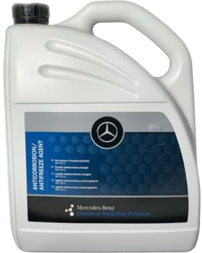 Mercedes-Benz Genuine Radiator Coolant Antifreeze Pink 5L OEM MB 325.6 Engine Coolant Anti-Corrosion & Thermal Protection 5 Litre Bottle for Mercedes Cars & Vans A000989180811