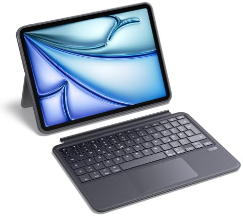 UGREEN iPad Hülle mit Tastatur, Keyboard mit Touchpad Abnehmbar | Tastatur mit Hintergrundbeleuchtung Kompatibel mit iPad Air M4/M3/M2/M1 11, iPad Air 4 10.9, iPad Pro 2022/2020/2018 11