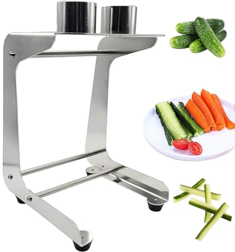 Gurkskalare på stativ, manuell gurkskärare, skärdiameter 45 mm, skärhastighet 10 skivor/minut, högeffektiv uniform, för potatis, morot, sushi, squash, ägg, pommes frites