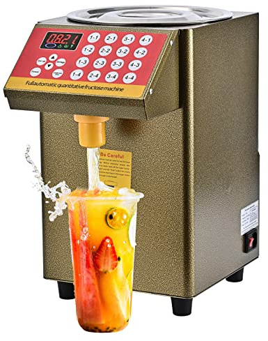 Automatic Fructose Dispenser with Precise Portion Control, Commercial Sugar Dispenser for Bubble Tea, Milk Tea, Coffee