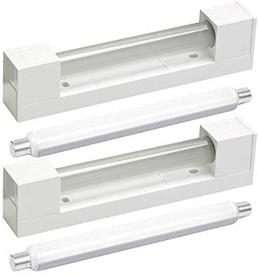 NCC-Licht 2x lampe murale pour miroir éclairage de salle de bain Loire Lino avec ampoule 5W S19 lampe linéaire 500lm blanc chaud 3000K