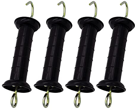 JBT 4 Pcs Plastic Electric Fence Gate Handle with Insulators with Spring