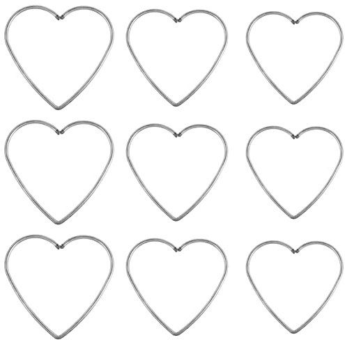 9 STK Herz Draht Kranz Rahmen, Metall Herz Traumfänger Kranz Floral Makramee Ring Creolen Traumfänger Machen Zubehör für DIY Blumen