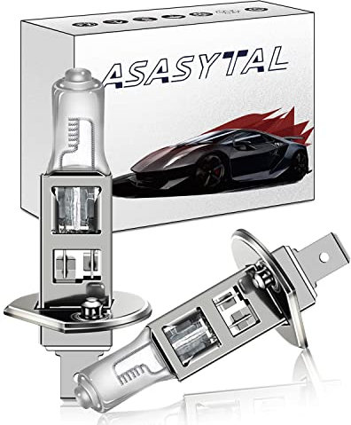 Asasytal H1 24V 70W Bombillas Halógenas para Faros Delanteros Faro de Luz Amarilla de 3000K, Faros Delanteros de Camiones, Vehículos Pesados con Sistema de 24V y Kit de Focos de Vehículos, 2 Piezas