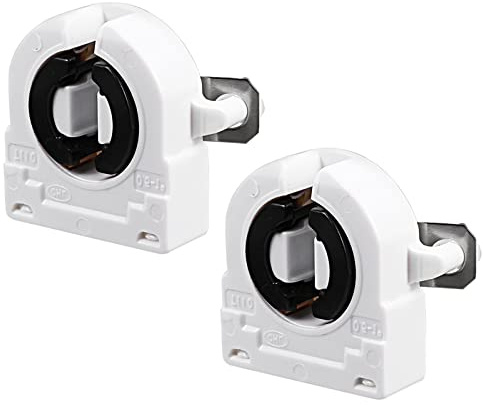 YOKIVE 2Stk Fluoreszierend Licht Halterung T8/T12 Lampe Steckdose G13 Basis Nicht Geshuntete Steckdose Licht Ersatz Teile Toll für Haus Büro (Weiß 2A AC 500V)