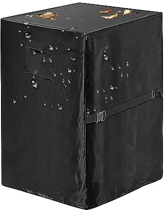 BBQ Grillabdeckung | Wasserdichte Feuerschalen-Tischabdeckung | 420D Oxford-Gewebe, wasserdichte Feuerschalenabdeckungen mit 2 Griffen, windabweisende PVC-Beschichtung, 53,3 x 53,3 x 86,4 cm,