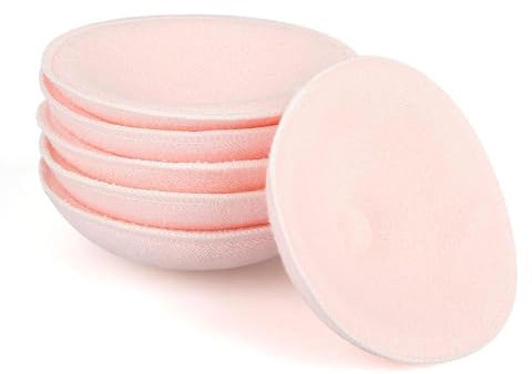 Telituny Stilleinlagen Waschbar, 6 Stück breasts pads Wiederverwendbar Brusthütchen | Modisch, Ultraweich Baumwolle, Saugfähig, Hypoallergisch, Saugstark und Groß | Hautfreundlich Pads für Stillen