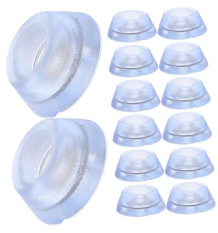 KITANDOVE 20pcs Transparent Rubber Feet for Furniture Protection Non-slip Silicone Pads with Screws for Cutting Boards and Table Legs Durable Anti-slip Design