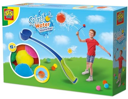 SES Creative Wasserbomben Wiederverwendbar | Splash Wasserbällewerfer | Wasserspielzeug | Umweltfreundlich | Made in Holland | für Kinder ab 3 Jahren | Diverse Farben | 12 Splashballs | 02318