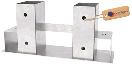 GeZu Impex Holzstapelhilfe 340 x 100 x 150 mm Set à 12 Feuerverzinkt Brennholzstapelhalter Stapelhilfe Holzstapelhalter Kaminholzregal | Feuerverzinkter Kaminständer, stapelbar