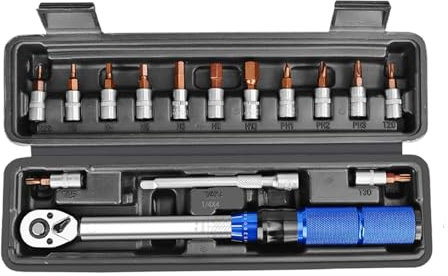 Générique Bike Torque Wrench Set, Cycling Repair Tool, 10.63x2.95in Adjustable Socket, Portable Extension Bar, Fits Most Screws for Motorcycle, Road, Traveling, Outdoor Use