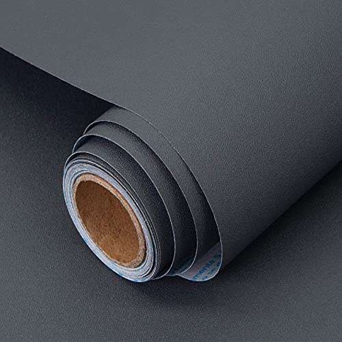 Decoroom Selbstklebende Möbelfolie Dunkelgrau 60X500cm | Mattes Dekorationsfolien für Möbel Schränke Wände | Ideale für Schlafzimmer Küche Hintergrundgestaltung