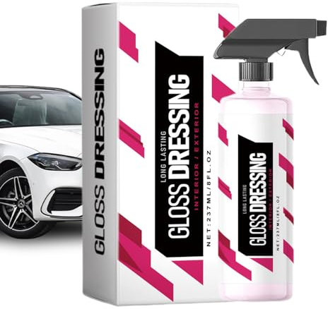 Chaies Abrillantador para Neumáticos De Coche - 120 ml Restaurador de Molduras Base Agua,Spray para Pulir Coches,para Automóvil Interior Exterior Ruedas Neumáticos Pintura Revestimiento Alfombras