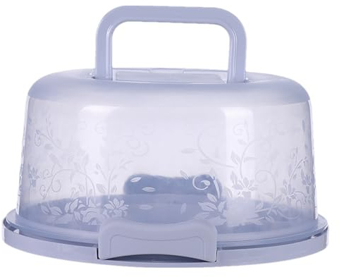 Kuchenbox Rund Mit Deckel Tragegriff Ø 26cm Zum Transport Transparenter Kuppeldeckel Wiederverwendbar Tortenbox Rund Für Kekse Nüsse 10 Zoll Kuchen Tortenhaube Behälter Tortenteller Dessertbehälter