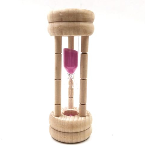 Whyzsjnclg Clessidra da 3 Minuti Clessidra Orologio da Cucina in Legno con Timer per Uova per Uso Domestico, Colore Casuale