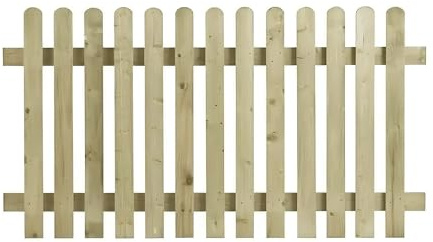 eDecks Round Top Picket Fence Panel for Garden - 1.8m x 0.9m - Pressure Treated Timber - Decorative Wooden Picket Fence Panel for Boundaries, Paths, Front Gardens & Outdoor Landscaping