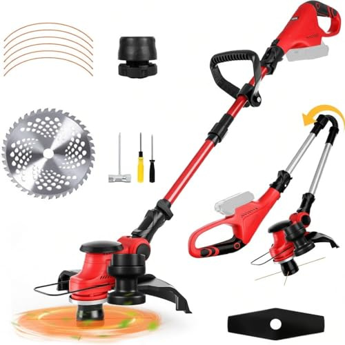 Batteridriven grästrimmer vikbar för Milwaukee 18 V-batteri (utan batteri)