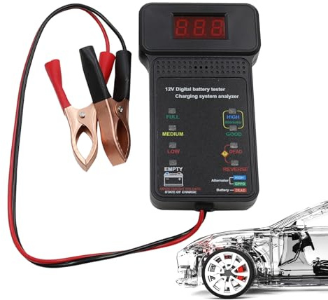 Protoence Batterieprüfgerät für Kraftfahrzeuge | System zur Überprüfung des Verpolungsschutzes,Kfz-Lichtmaschinen-Tester,Geeignet für Boote, Yachten, Motorräder, sowie für Fahrzeuge, LKW, Limousinen,