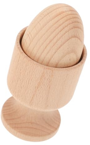 ZUNOXAZ Giocattolo di Legno a Forma di Ovoide Tazza, Set Sensoriale la Coordinazione Occhio-Mano, Giocattolo Montessori Lo Sviluppo Motorio Fine e Apprendimento Prescolare, Piccolo