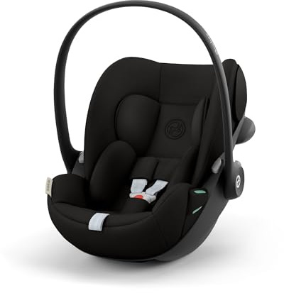 CYBEX Gold Babyschale Cloud G3, ab Geburt-ca. 24 Monate, Magic Black | Ab Geburt bis ca. 24 Monate, 40 cm bis 87 cm, max. 13 kg, 180-Grad-Drehfunktion, inkl. Neugeboreneneinlage, L.S.P. System