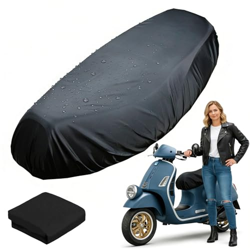 Funda Asiento Moto, Moto Seat Cover, Impermeable Tapizado Asiento Moto, XXL | Universal, Antideslizante y Antiarañazos, Resistente al Desgaste, Protección contra Lluvia y Sol Para Motos Scooters