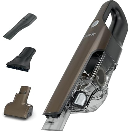 Shark Handheld Cordless Vacuum Cleaner, Washable Filter, Mocha, CH951UKBR | with Pet Tool, Crevice Tool & Scrubbing Brush, 80 W, 0.45 liters, 10 Minute Run-Time, Washable Filter
