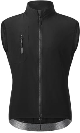 grarivery Softshell Impermeable Chaleco De Ciclismo Hombres Mujeres, Reflectante Verano Correr Chaleco De Ciclismo Ligero Sin Mangas, Cortavientos Transpirable Chaleco Deportivo Para Corre