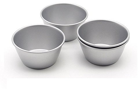 Astra shopQQW Pack of 8 Individual Molds/ Chocolate Molten Pans/ Pudding Cups/ Raspberry Souffle Pot Pie Darioles Ramekins/ Brownies Tumblers Popovers/3-Inch Nonstick Egg Tart Bakeware