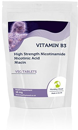 Vitamin B3 16mg Nicotinic Acid Niacin 120 Vegetarian Tablets Pills Health Food Supplements Nutrition High Strength Nicotinamide HEALTHY MOOD