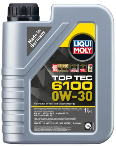 LIQUI MOLY Top Tec 6100 0W-30 | 1 L | Synthesetechnologie Motoröl | Art.-Nr.: 20770