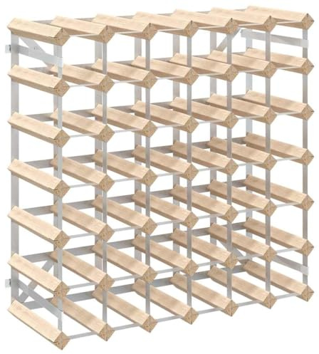 vidaXL Weinregal für 42 Flaschen Massivholz Kiefer