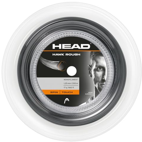 HEAD Unisex - Adultos Hawk Rough Rolle 200 Cuerda de Tenis, 281146-16 AN, Antracita, 16