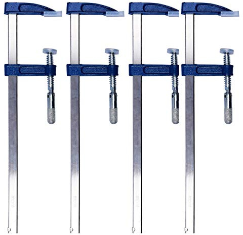 Pack of 4 x Wood Working F-Clamps 50mm x 300mm Heavy Duty Cast Iron Clamp Heads